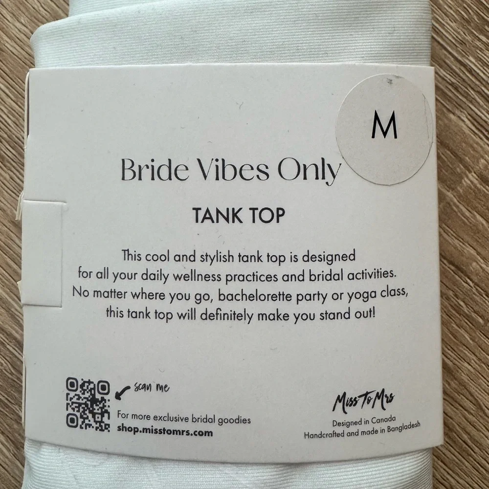 NWT Miss To Mrs Bride & Wifey Hat‎ & Tank Top Bundle Medium